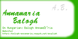 annamaria balogh business card